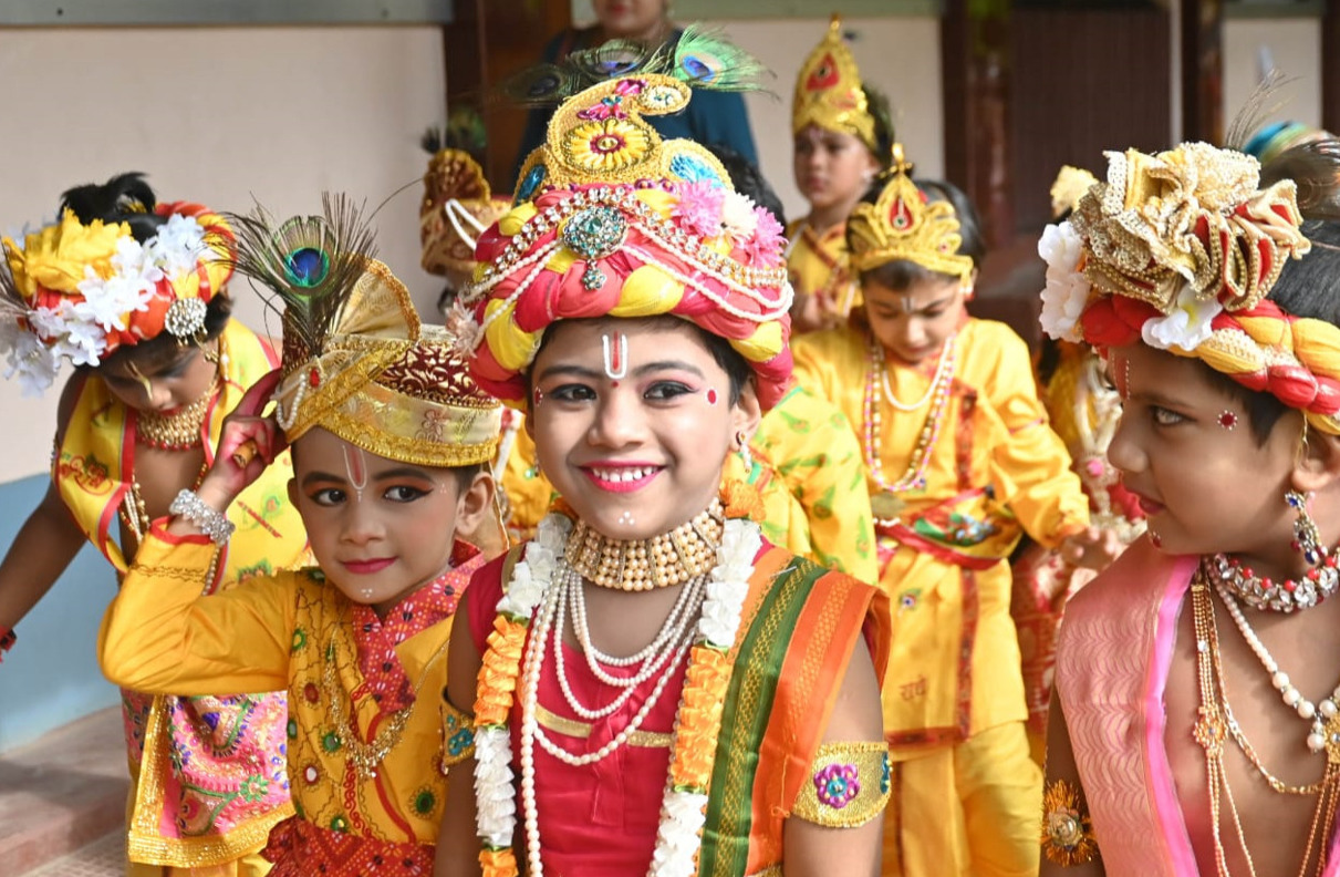 Bal Krishna fancy dress for kids,Krishna  leela/Janmashtami/Kanha/Mythological Character for Annual function/Theme  Party/Competition/Stage Shows Dress