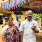 Hon’ble Governor Of Tripura Indrasena Reddy Nallu Cast His Vote In Hyderabad.