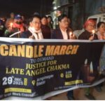 TMP Organizes Candle March Demanding Justice For Angel Chakma.                                         