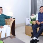 Chief Minister Of Assam Dr. Himanta Biswa Sarma Meets Chief Minister Of Tripura Dr. Manik Saha.