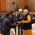 Union Home Minister Amit Shah Interacts With The ‘Sarathis’ Of Bharat Taxi.