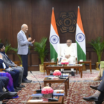 CEOs And Delegates Participating In India AI Impact Summit Call On Vice-President Shri C. P. Radhakrishnan At Uprashtrapati Bhavan.