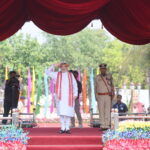 Union Home Minister Amit Shah addresses 57th Raising Day ceremony of CISF as the Chief Guest in Mundali, Odisha.