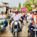 Historic Bike Rally By Yuva Morcha In Dharmanagar Despite Adverse Weather.