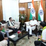 TIPRA Motha Party Delegation Calls On Governor Of Tripura Indrasena Reddy Nallu Claim For Forming The New TTAADC Council.