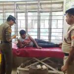 Severe Road Accident In Front Of Dharmanagar ISBT, Biker Critical.