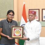 Hon’ble Governor Of Telangana, Shri Shiv Pratap Shukla, Felicitates TG EAPCET 2026 1st Ranker M. Rushi For Her Outstanding Performance.
