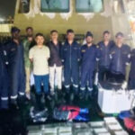 Indian Coast Guard Conducts Anti-Smuggling Operation Off Mundra Coast In Gujarat.