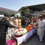 Vice-President Pays Tributes To Former Union Minister And Former Uttarakhand Chief Minister Major General B. C. Khanduri Ji In Dehradun.