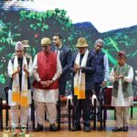 Union DoNER Minister Jyotiraditya Scindia Participates In Sikkim’s 51st Statehood Day Celebrations Alongside Vice President C P Radhakrishnan And Sikkim Chief Minister P S Tamang.