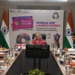 Ms. Neelam Shami Rao, Secretary, Ministry Of Textiles Launches Bharat Tex 2026 Mobile App.