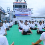 IWAI Celebrates International Day Of Yoga On Brahmaputra Waterway In Assam.