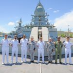 Indian Navy’s Eastern Fleet Ships Udaygiri, Kavaratti, And Shakti Arrive At Sattahip, Thailand.