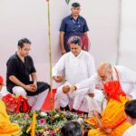Union Home Minister And Minister Of Cooperation Shri Amit Shah Lays the foundation stone of Taj Pushpabanta Palace Hotel.
