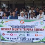 Awareness Message Under Neshamukt Tripura Campaign: One-Day Scout-Guide Camp And Trekking Programme Held In Dharmanagar.