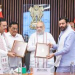 In The Presence Of Union Home Minister Amit Shah, The Governments Of Rajasthan And Haryana Inks An Important Agreement For Construction And Implementation Of Yamuna Water Project.