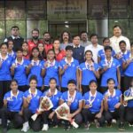 Union Sports Minister Dr Mansukh Mandaviya Felicitates Men And Women Teams For Their Stupendous Performance At Under-18 Hockey Asia Cup.