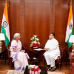 Union Finance Minister Smt. Nirmala Sitharaman Meets Shri Suvendu Adhikari, Chief Minister Of West Bengal, In New Delhi.
