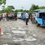 Dharmanagar–Kadamtala Road In Poor Condition, Locals Stage Road Blockade.
