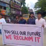 Strong Outrage Over Alleged Attack On Student Protesters In Dharmanagar.