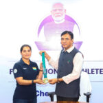 Union Minister For Youth Affairs And Sports Dr. Mansukh Mandaviya Felicitates ISSF World Cup Gold Medallists Esha Singh, Neeru Dhanda, Assures Continued Support For Indian Shooting.
