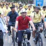 Union Minister Dr. Mansukh Mandaviya Leads 88th Edition Of Fit India Sundays On Cycle At BRICS Run & Ride 2026 In New Delhi.