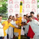 Hazra Park Durgotsab Begins 84th Year With Khuti Puja & Launch Of ‘Chirayat’ Theme.