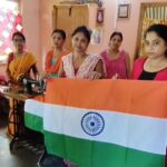 ‘Udyog’ SHG In Dharmanagar Busy Making National Flags Ahead Of Independence Day.
