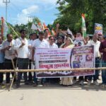 Youth Congress Protest Over Attack On Congress Workers.