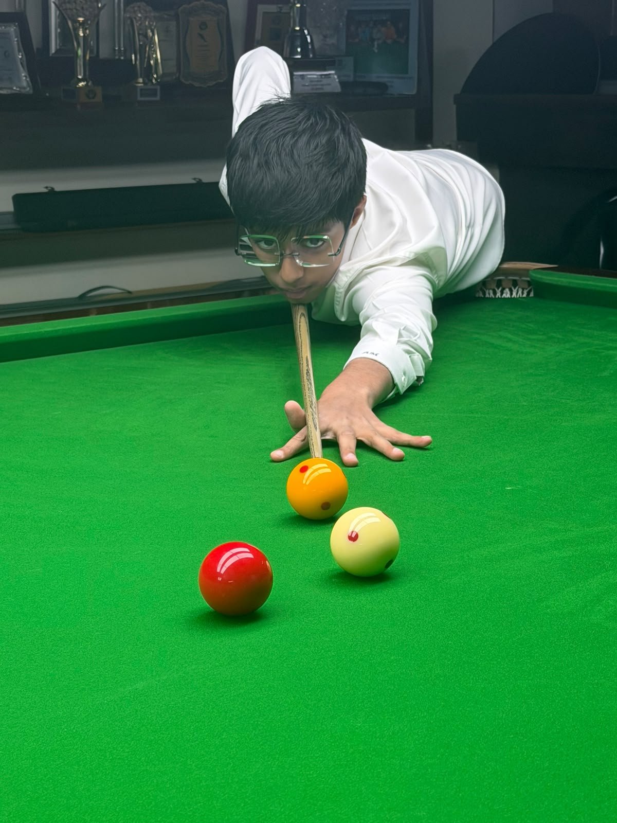 Twelve-year-old Agastya Mittal wins A Triple Crown At The Maharashtra State Billiards & Snooker Championships. 