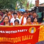 TIPRA Motha Candidates File Nominations For 14 Village Committees Under Mungiakami Block.