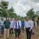 Transport Minister Sushanta Chowdhury Inspects Ongoing Work At Santirbazar District Transport Office.