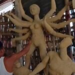 Rural Artisans Busy Crafting Goddess Durga Idols Ahead of Durga Puja.