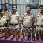 Police Recovered Large Quantity Of Foreign Liquor.     