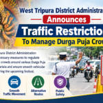West Tripura District Administration Announces Traffic Restrictions To Manage Durga Puja Crowds.