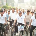 Union Minister Dr. Mansukh Mandaviya Leads Youth In Fitness Activities, Anti-Drug Pledge And A 5.5-Km Cycle Rally.