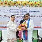 Chief Minister Of Tripura Dr. Manik Saha Inaugurates Rangalal Das Memorial Indoor Sports Hall In Kailashahar.