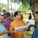 Field Inspection Aimed At Construction Of Modern Stadium In Dharmanagar.