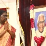 President Of India Pays Floral Tributes To Shri K.R. Narayanan On His Birth Anniversary.